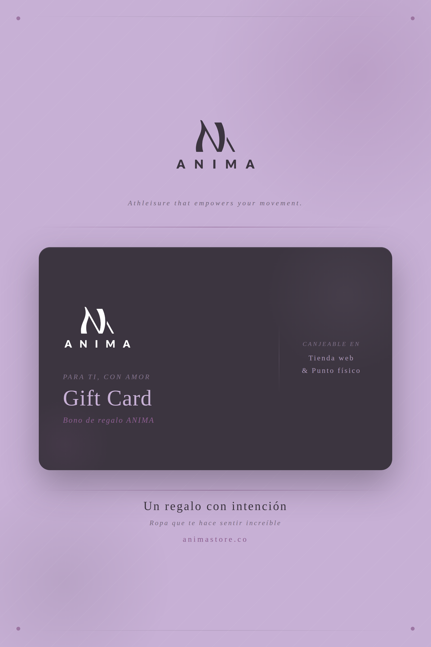 Tarjeta de Regalo ANIMA - ropa deportiva premium Colombia