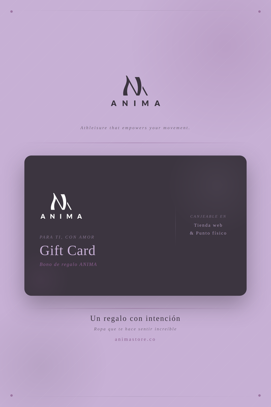 Tarjeta de Regalo ANIMA - ropa deportiva premium Colombia