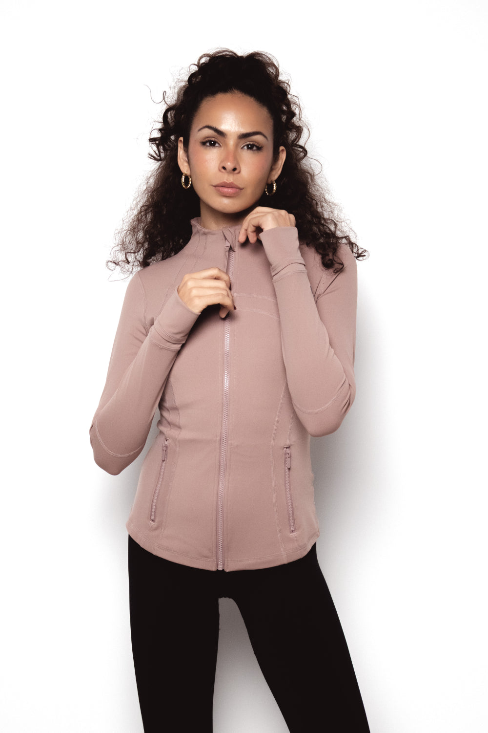 Chaqueta Halo Rosa ANIMA - look completo frente