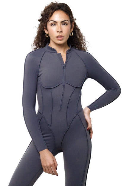 Jumpsuit Atma Gris ANIMA - look completo frente