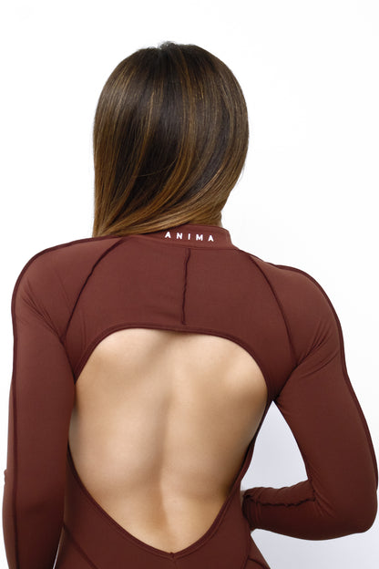Jumpsuit Atma Marrón ANIMA - detalle cierre