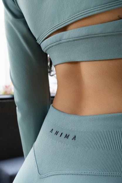 Set Motion Verde Azulado (Top+Mangas+Legging)