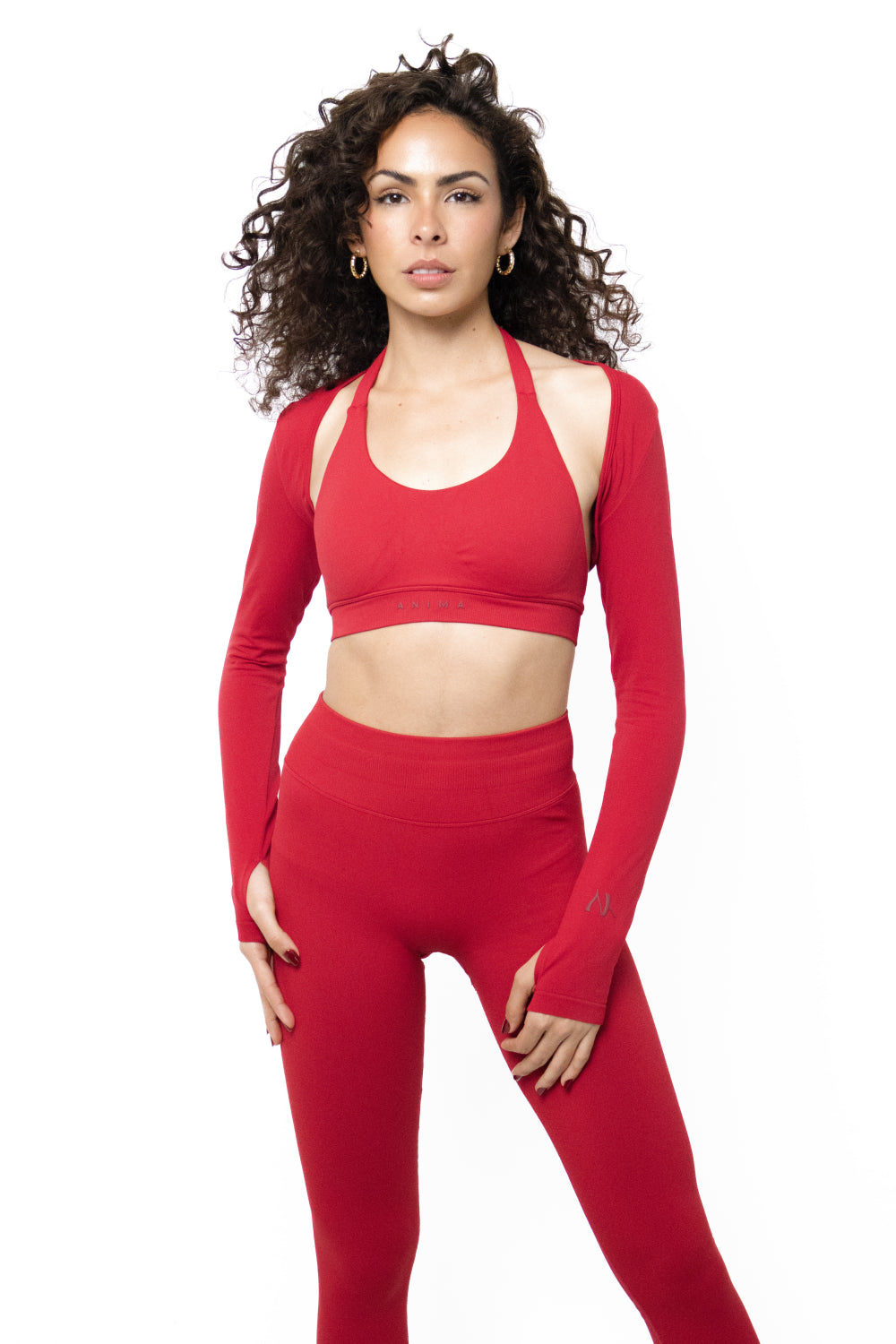 Set Motion Rojo (Top + Mangas + Legging)