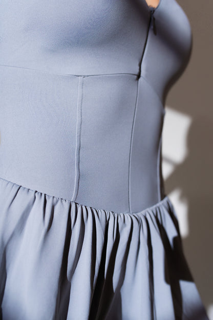 Vestido Rally Gris ANIMA - look completo lateral