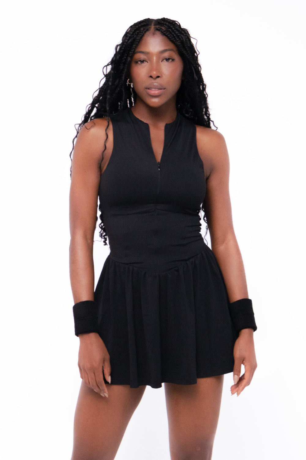 Vestido Rally Negro ANIMA - detalle lateral